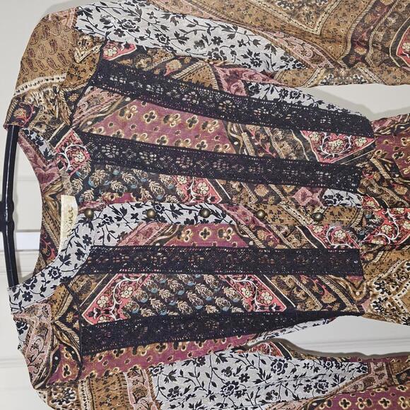 Davina Women's Long Sleeve Patchwork Print Dress XS - Picture 4 of 5